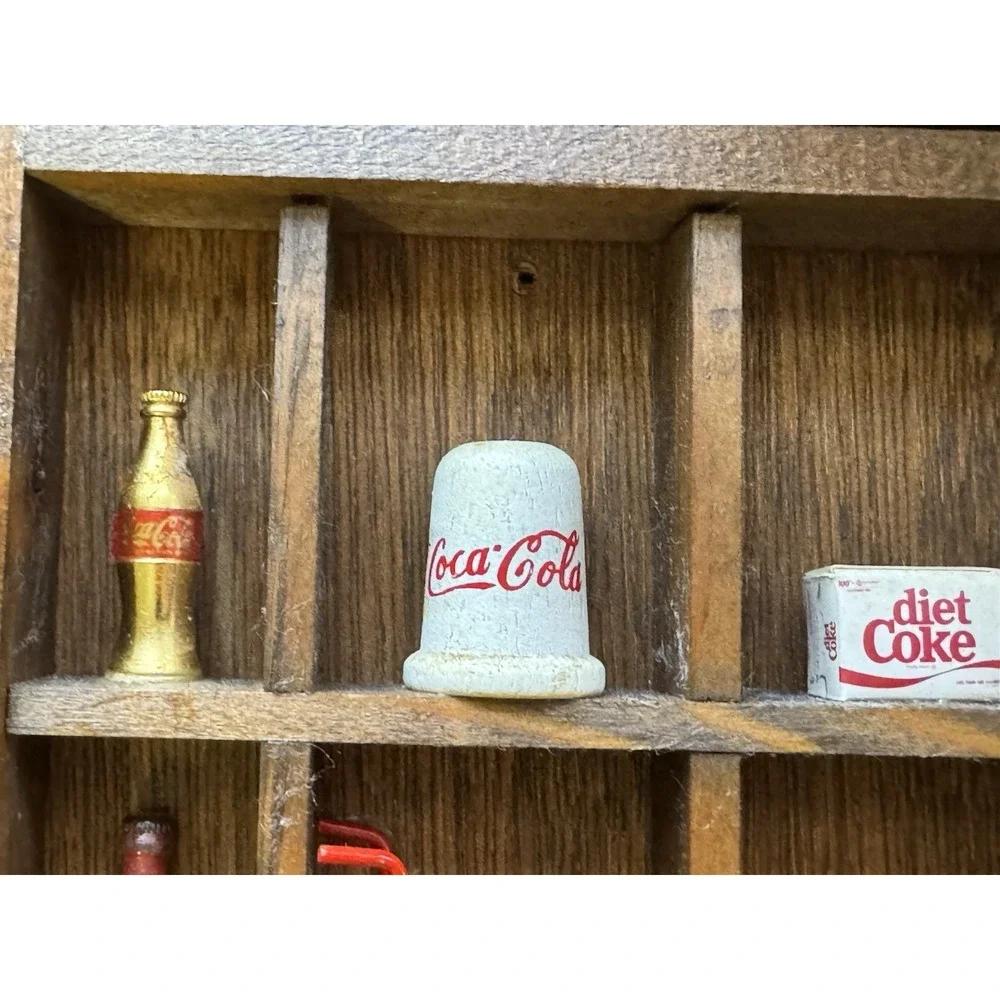 Coca Cola Minature Wooden Trinket Shelf 5